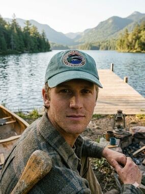 Adirondack Mountains New York Outdoor Patch Hat Vintage Baseball Cap Adams